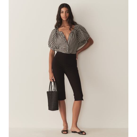DOEN June Top Noir Greta Gingham - M - Picture 4 of 6